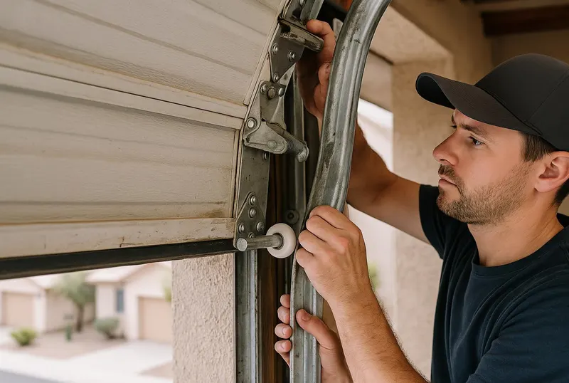 Off Track Door Repair in Sebastian